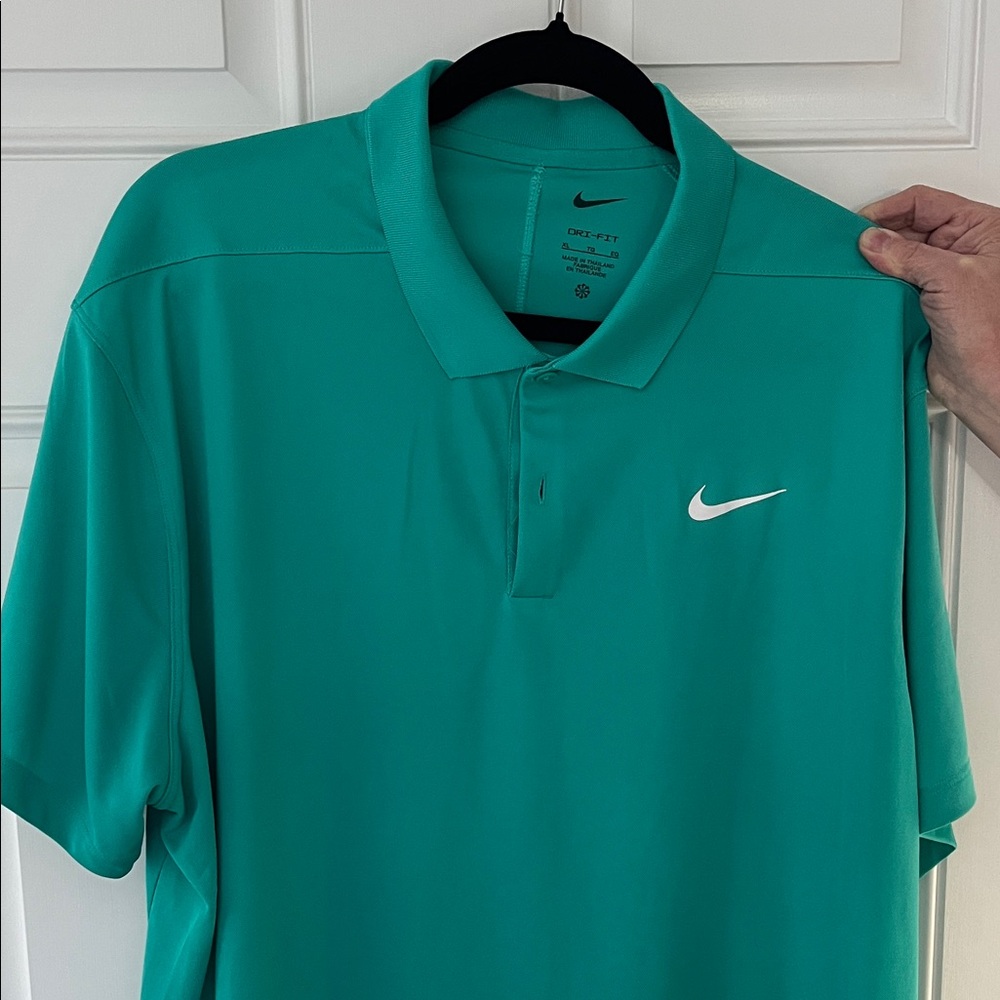 Nike Men’s Polo Shirt - Teal Green with White Swoosh